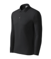 koszulka polo z długimi rękawami Pique ebony grey bok.png