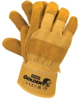 Rękawice wzmacniane skórą dwoina  GOLDENY YY 10