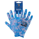 Rękawice poliuretan w kwiaty damskie X-COLOR PU rozm. 6