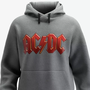 AC/DC BLUZA Z KAPTUREM UNISEX Szara