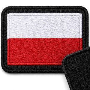 Naszywka FLAGA POLSKI 55×38 mm rzep MON biało czerwona mundur 1 sztuka