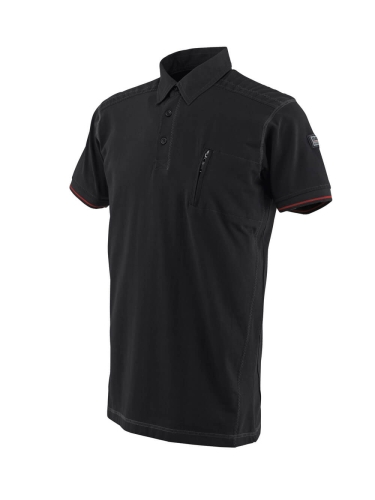 50351-833 Koszulka polo z kieszenią na piersi czarna przód.jpg