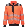 sweter ostrzegawczy pw370 pomarańczowoczarny przód.jpg