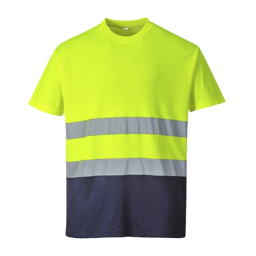 s173 t-shirt ostrzegawczy dwukolorowy żółto-granatowy.jpg