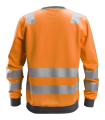 bluza polarowa odblaskowa snickers 8037 high vis orange tył.png