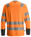 T-shirt odblaskowy z długimi rękawami snickers 2433 pomarańczowo-stalowy tył.png